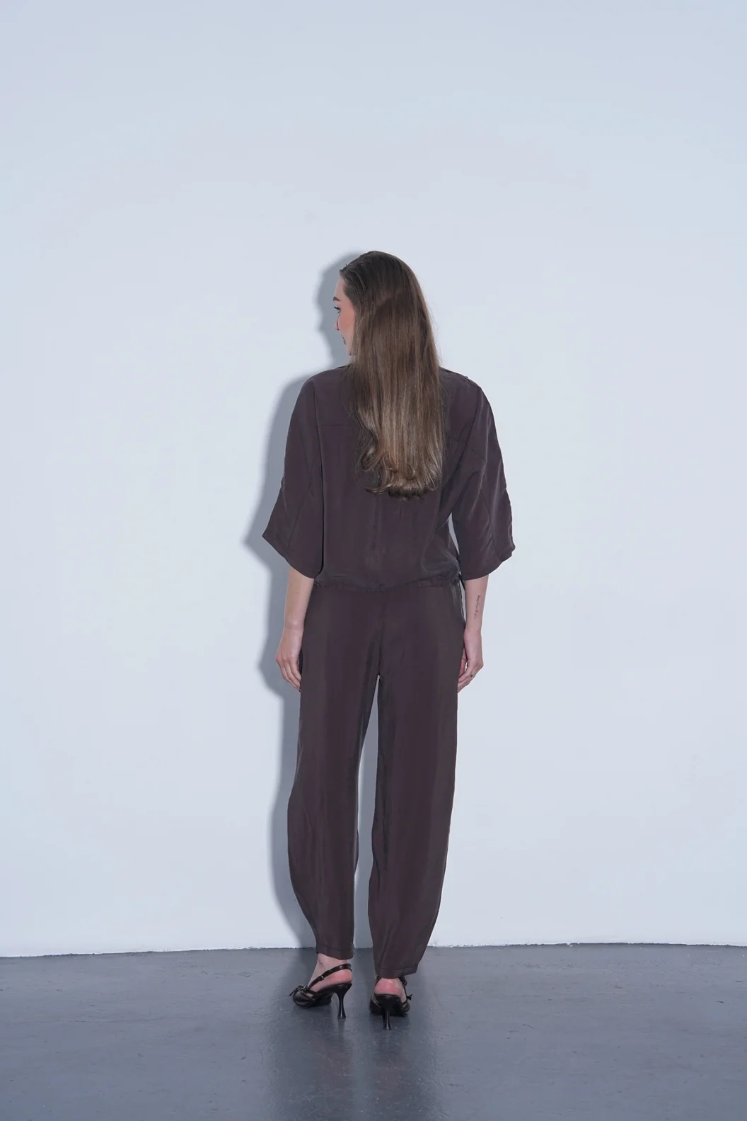 Kahverengi Modal Gömlek Pantolon Takım