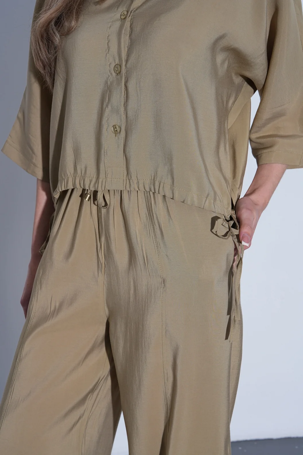 Mint Modal Gömlek Pantolon Takım