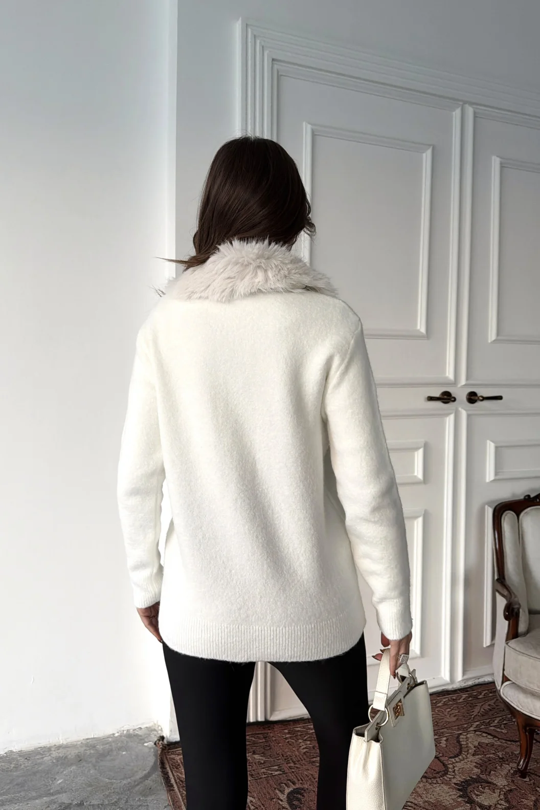 Kürk Detaylı Hırka