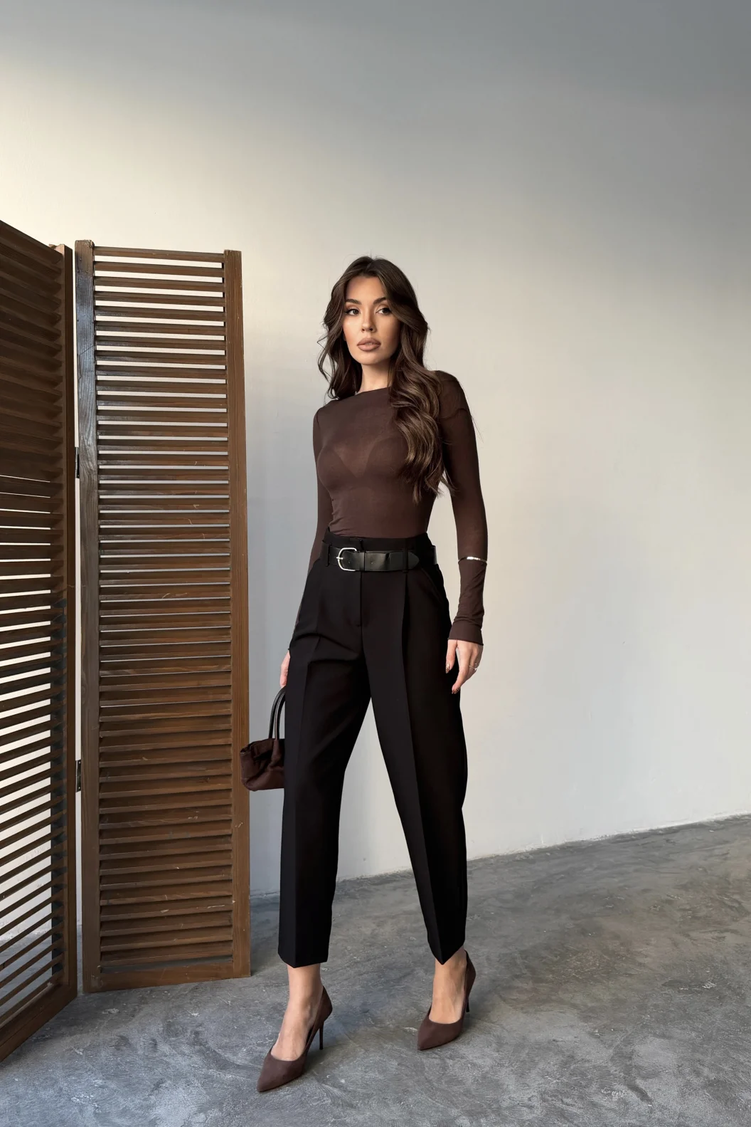 Dilvin Kemerli Yüksek Bel Pantolon