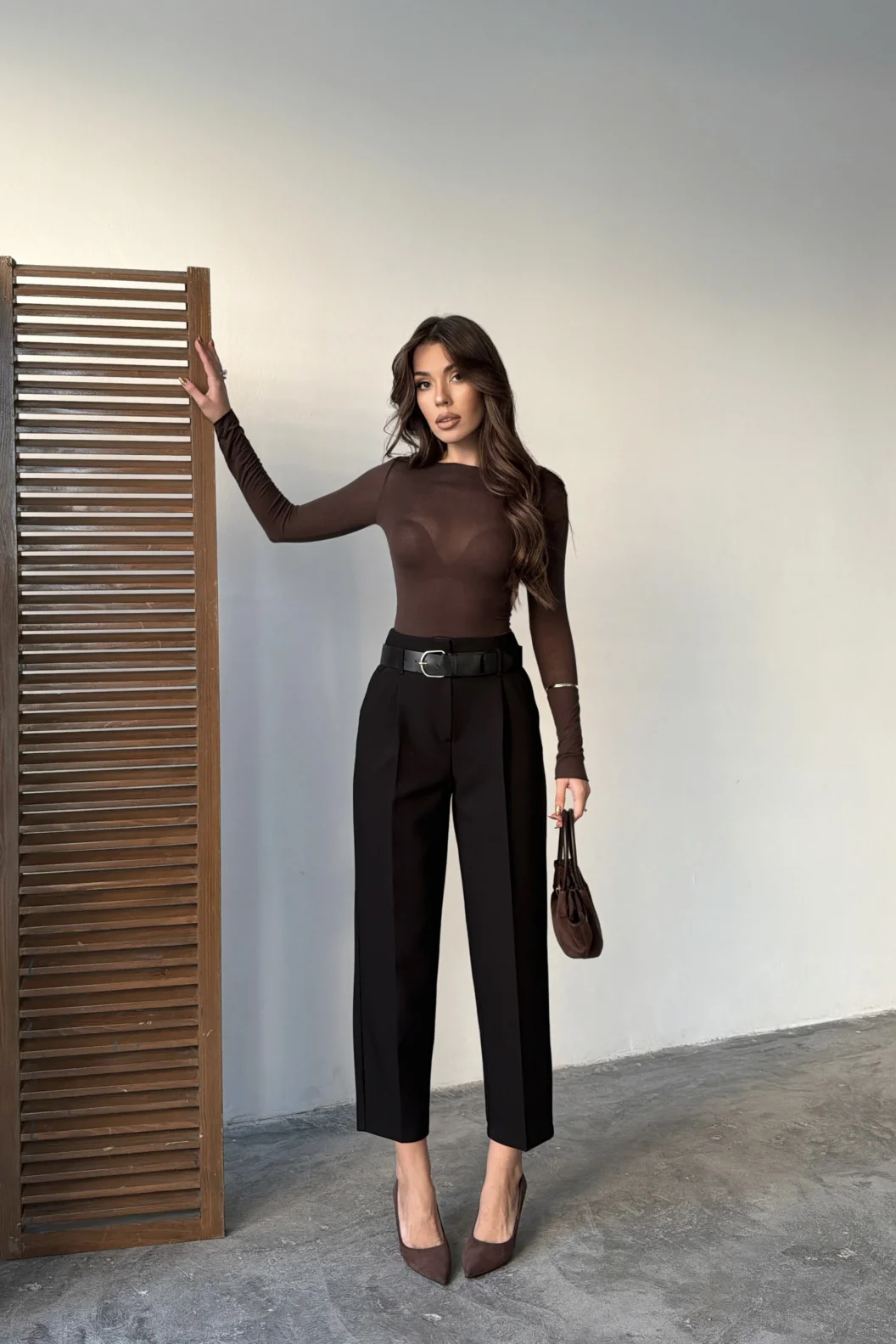 Dilvin Kemerli Yüksek Bel Pantolon