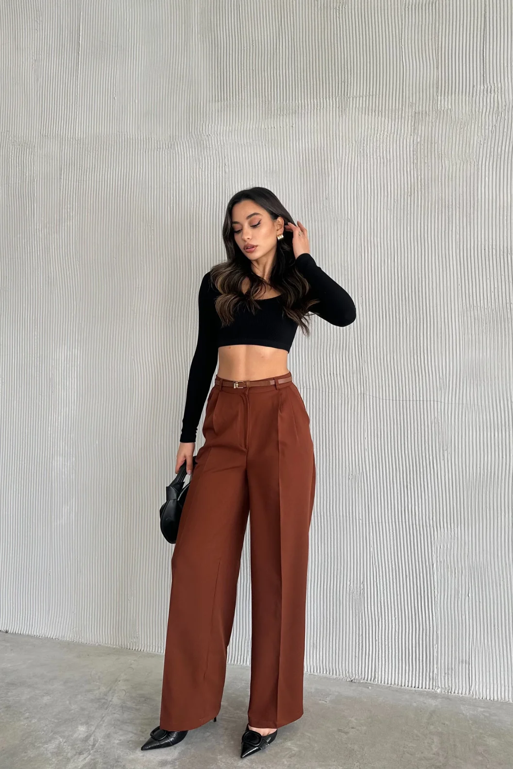 Kahve Atlas Palazzo Pantolon