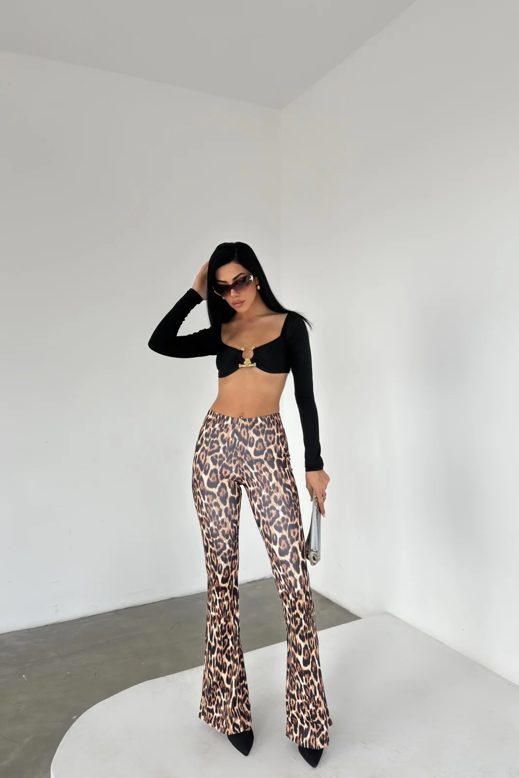 Leopar İspanyol Paça Pantolon