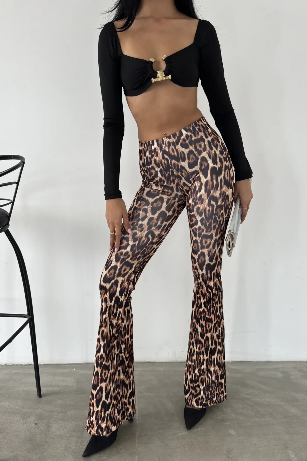 Leopar İspanyol Paça Pantolon