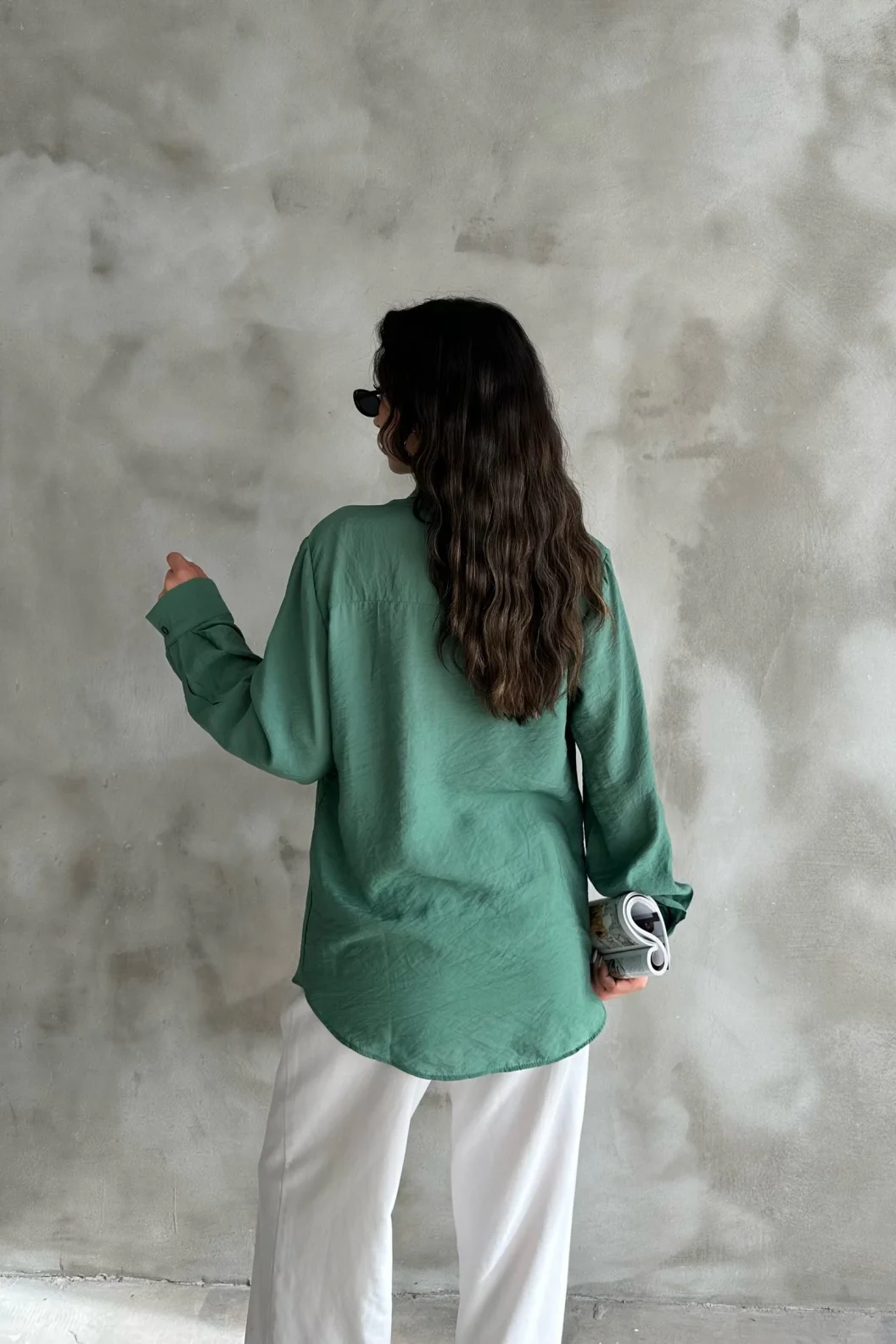 Yeşil Oversize Gömlek