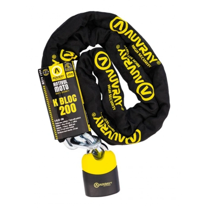 Auvray Zincir Kilidi 2 Metre Auvray K-Bloc 200 Zincir Kilit 200 cm