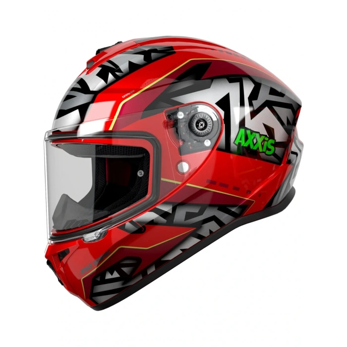 Axxıs Draken S Jolly C5 Mat Kırmızı Siyah Vizör Hediyeli