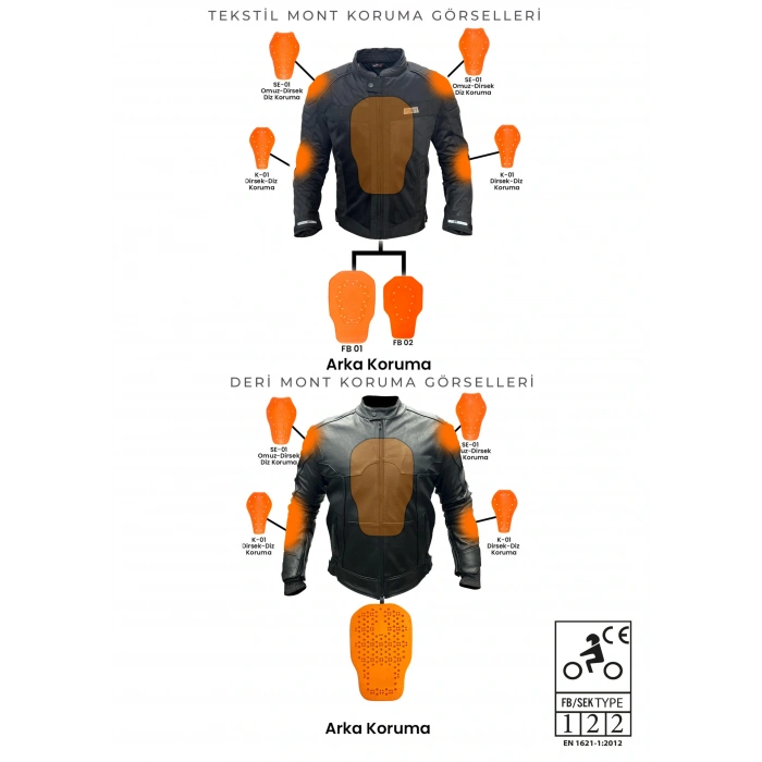 FORTE GT 2001086 HATTENA KIŞLIK UZUN MOTOSİKLET MONTU