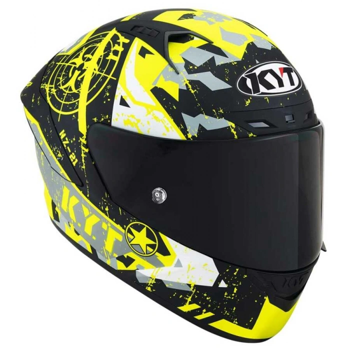 KYT NZ RACE KASK BLAZING MATT YELLOW