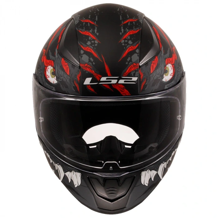 LS2 RAPID 2 KAIJU MAT SİYAH-KIRMIZI-BEYAZ KASK