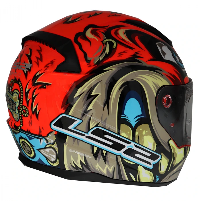 LS2 RAPID 2 SPOX KIRMIZI-GRİ KASK