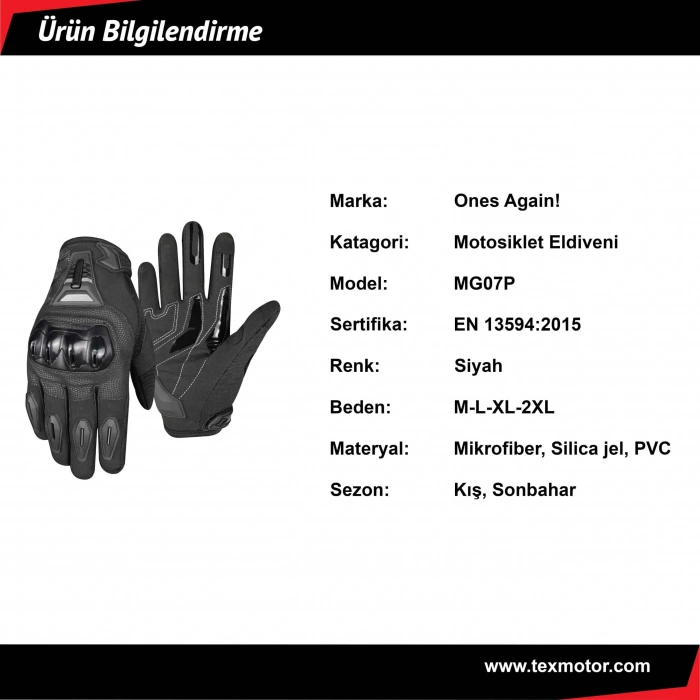 ONES AGAIN MG07P KIŞLIK ELDİVEN