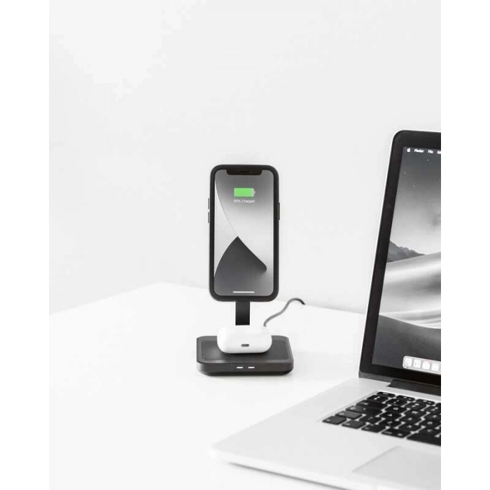 QUADLOCK MAG UYUMLU ÇİFTLİ MASAÜSTÜ KABLOSUZ ŞARJ CİHAZI
