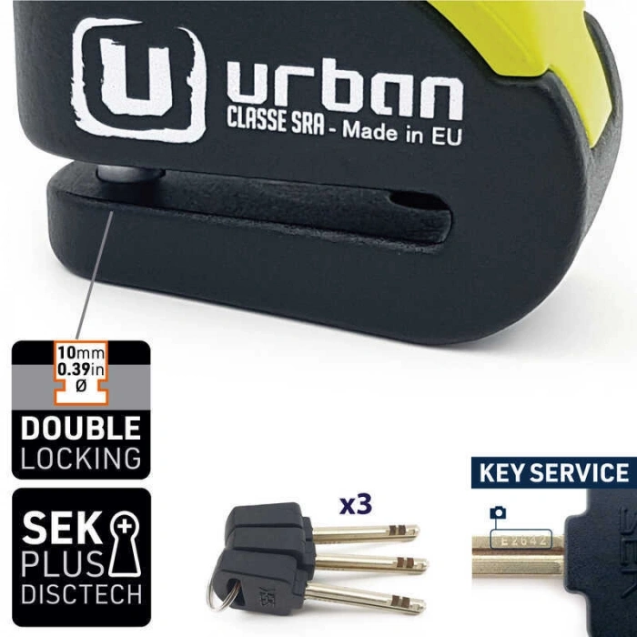 URBAN SECURITY UR10 SRA ALARMLI DİSK KİLİDİ