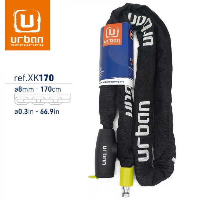URBAN SECURITY XK170 170CM DÖVME ÇELİK ZİNCİR KİLİT
