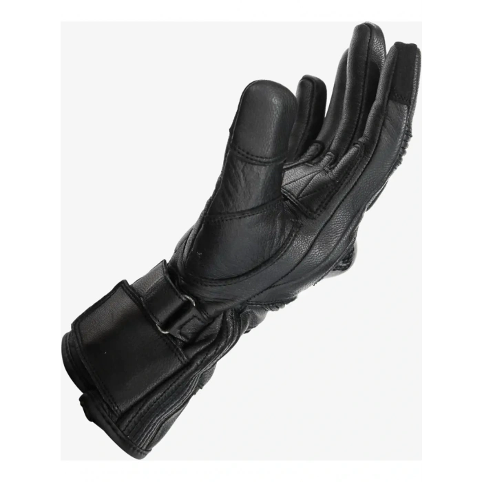 Venom Hakiki Deri Motosiklet Eldiveni VNP-660 Siyah