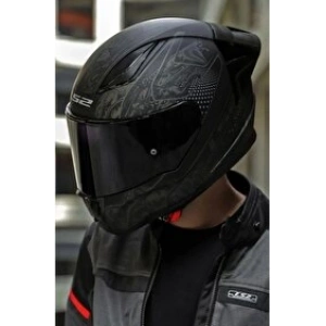 LS2 RAPID 2 CRYPT KASK SİYAH VİZÖR SPOİLER
