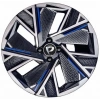7X17 BKY-1403 4X100 ET37 60.1 BLACK MAC WITH BLUE STICKER XL