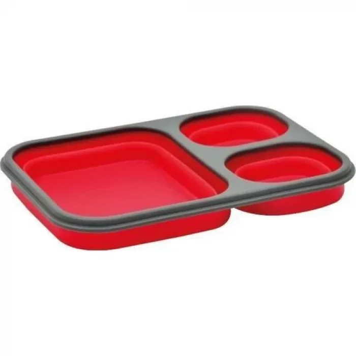 Nurgaz Silikon Katlanabilir Üç Gözlü Yemek Seti