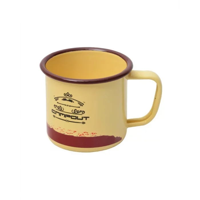 NURGAZ Campout Emaye Kupa Krem