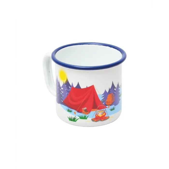 NURGAZ Campout Emaye Kupa Beyaz Çadır