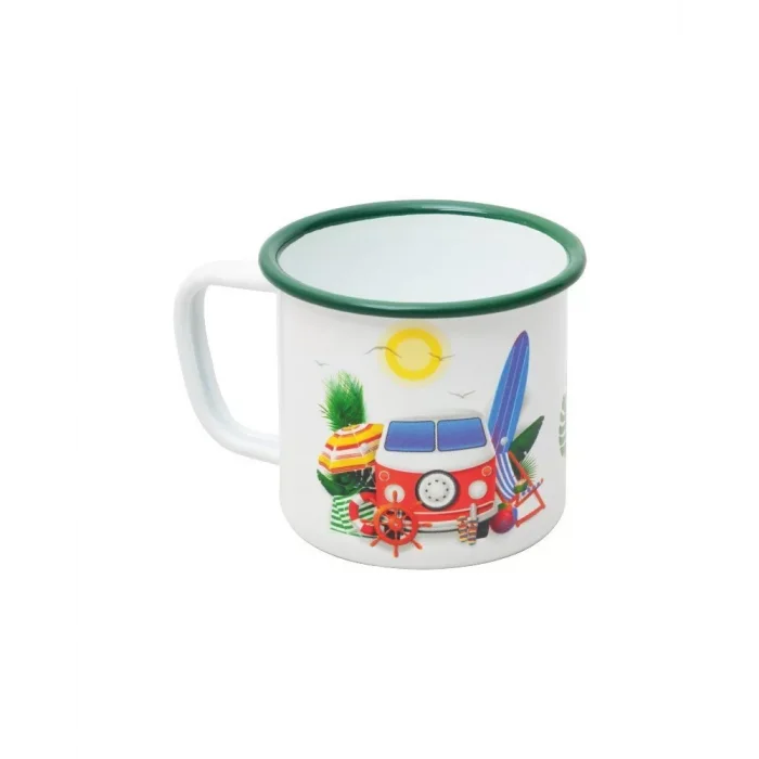 NURGAZ Campout Emaye Kupa Beyaz Karavan