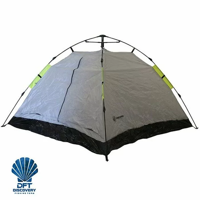 DFT 3 Kişilik Otomatik Çadır Tek Kat Gri 210x210x130cm