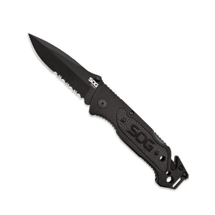 SOG FF-25 Escape Tırtıklı Çakı - Siyah