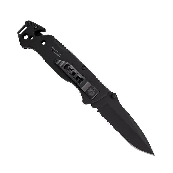 SOG FF-25 Escape Tırtıklı Çakı - Siyah