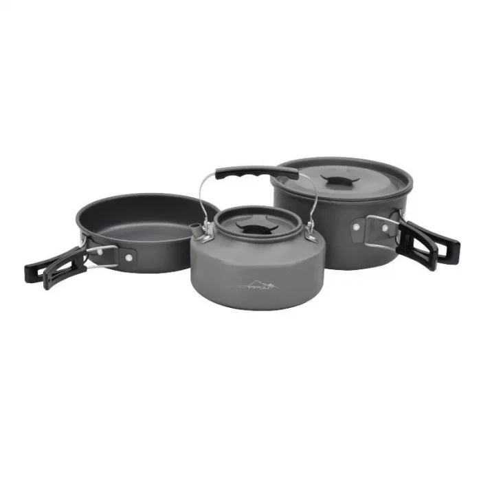 Nurgaz Kamp Tencere Tava ve Çaydanlık Seti