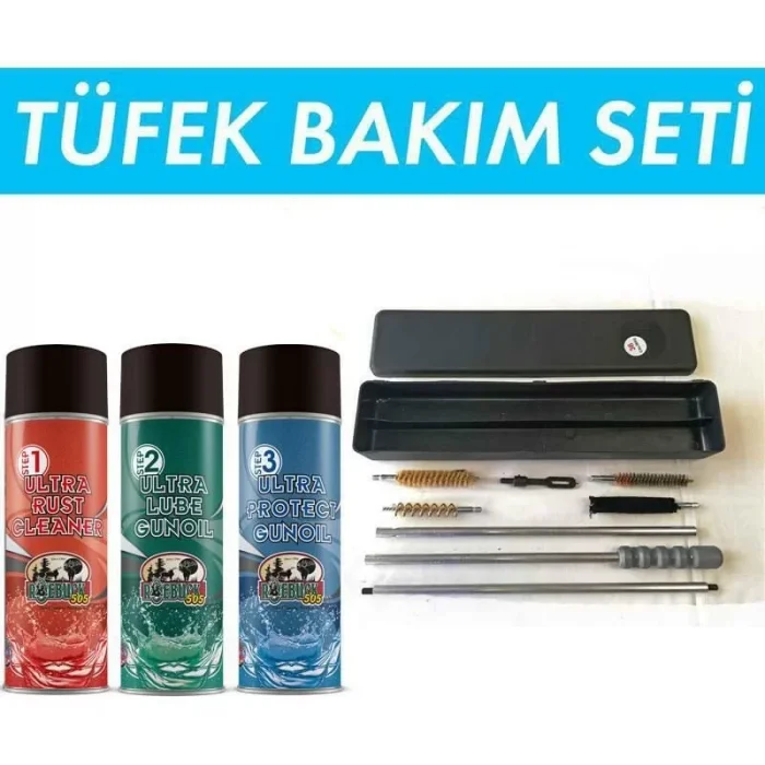 12 Kalibre Tüfek Bakım ve Temizleme Seti Avantaj Paketi