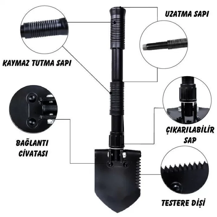 Nurgaz Mini Katlanır Kürek