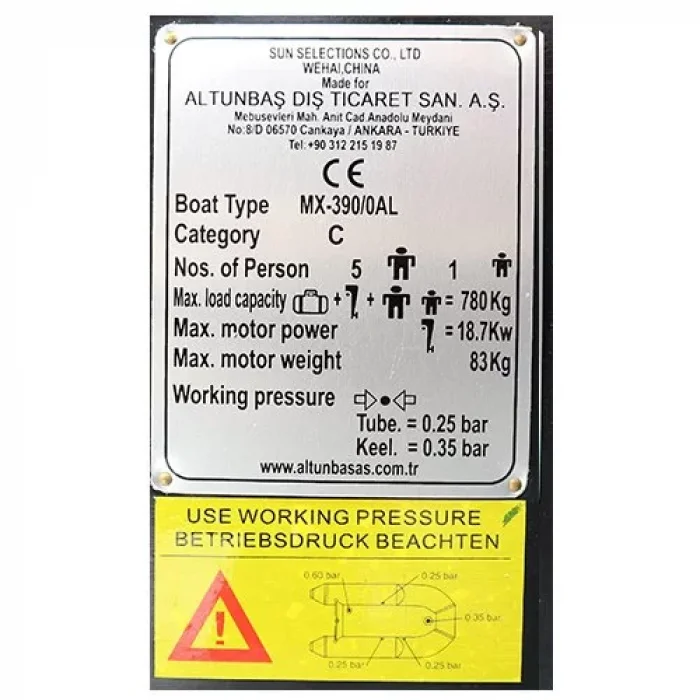 DFT Şişme Bot MX390AL 390cm
