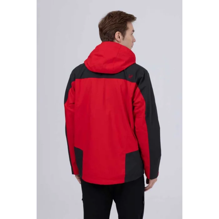 2As Elbruz 3In1 Erkek Ceket Kırmızı/siyah