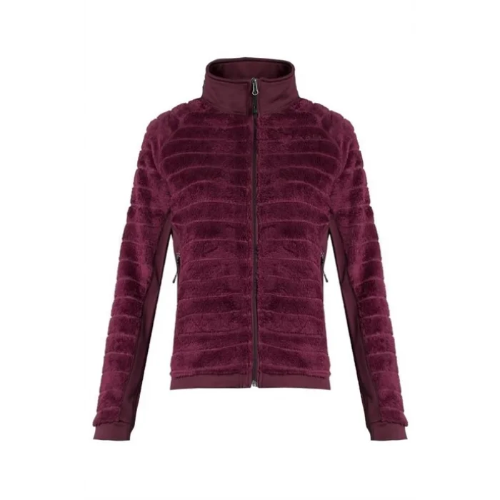 2As Frans Tam Fermuarlı Kadın Polar Bordo