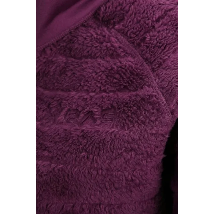 2As Frans Tam Fermuarlı Kadın Polar Bordo