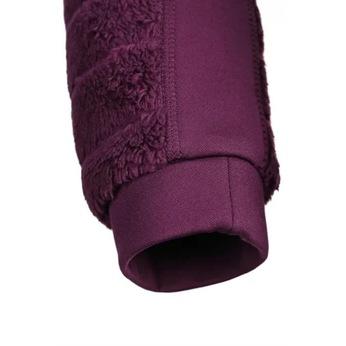 2As Frans Tam Fermuarlı Kadın Polar Bordo