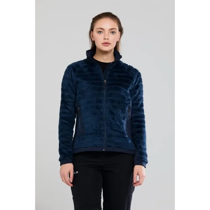 2As Frans Tam Fermuarlı Kadın Polar Lacivert