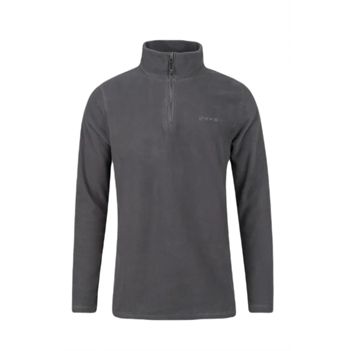 2As Purna Yarım Fermuarlı Erkek Polar Sweatshirt Antrasit
