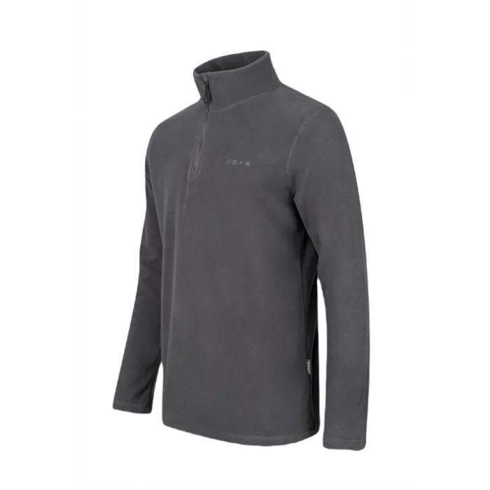 2As Purna Yarım Fermuarlı Erkek Polar Sweatshirt Antrasit