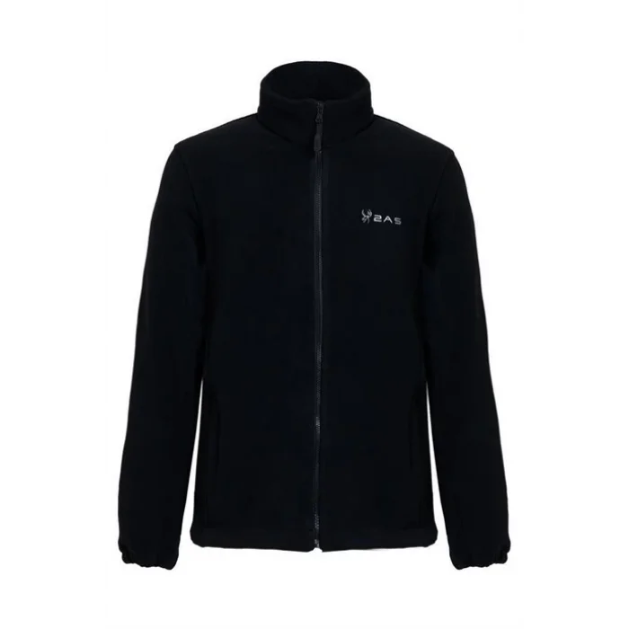 2As Salmon Iı Tam Fermuarlı Erkek Polar Siyah