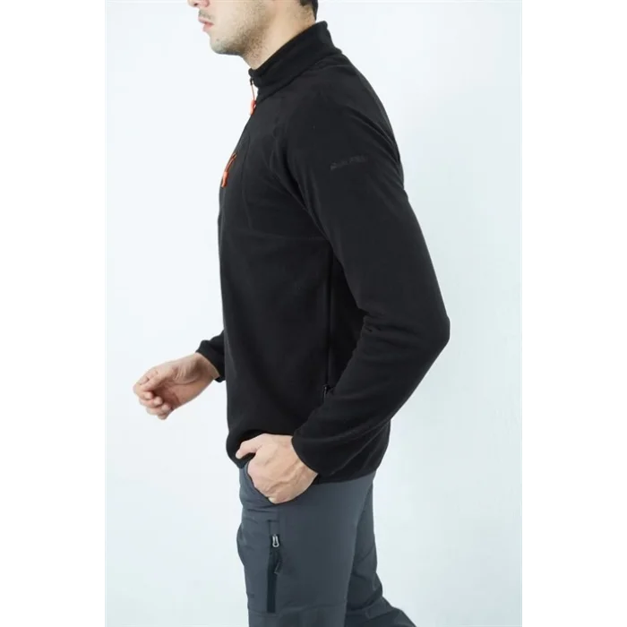 Alpinist Gamma Yarım Fermuarlı Erkek Polar Siyah