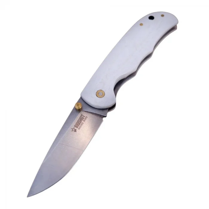 Bigshot S30 Beyaz Mikarta Kabze N690 Paslanmaz Çelik Çakı