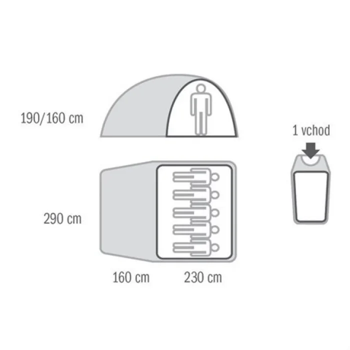 Husky Bıgless 5 Kısılık Cadır