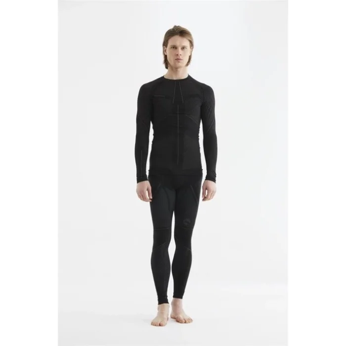 Panthzer Extreme Muscle Uzun Kollu Polygiene Erkek Üst İçlik Siyah/gri