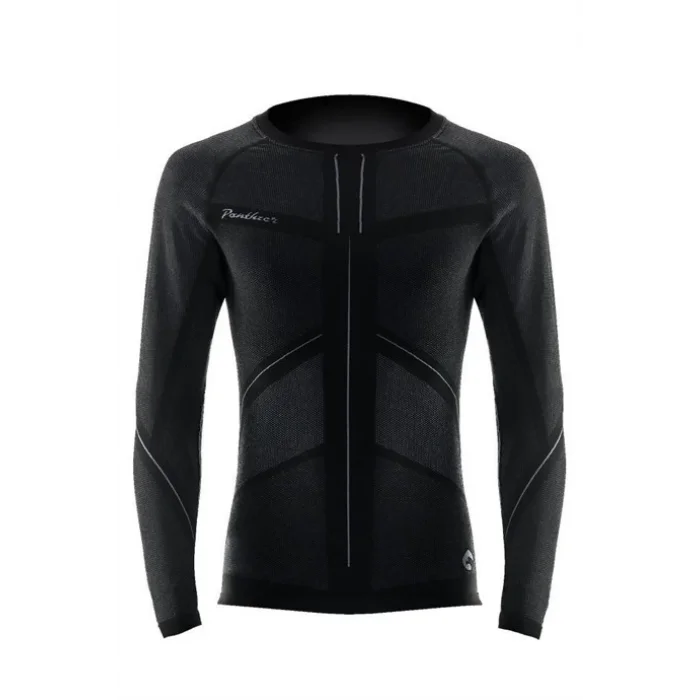 Panthzer Extreme Muscle Uzun Kollu Polygiene Erkek Üst İçlik Siyah/gri