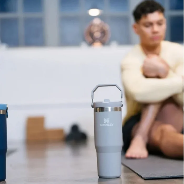 Stanley IceFlow Flip Straw Pipetli Termos Bardak Ash Kül Rengi 0,89 LT