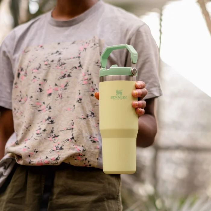 Stanley IceFlow Flip Straw Pipetli Termos Bardak Citron Açık Yeşil 0,89 LT