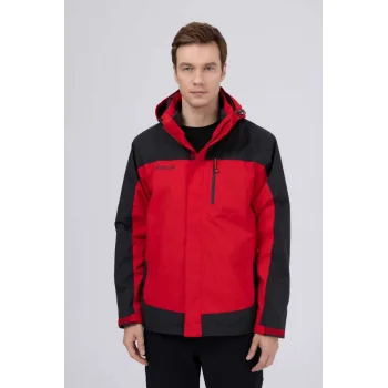 2As Elbruz 3In1 Erkek Ceket Kırmızı/siyah