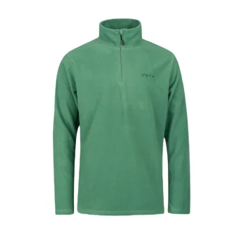 2As Purna Yarım Fermuarlı Erkek Polar Sweatshirt Yeşil